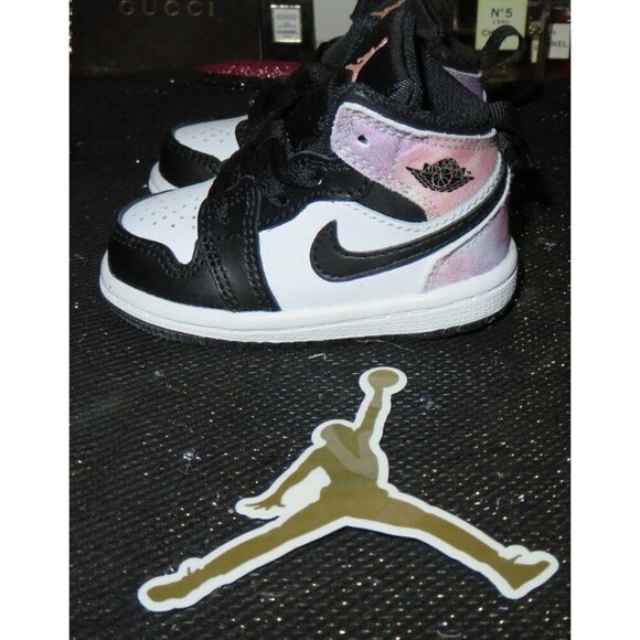 Nike Air Jordan 1 ZEN MASTER Mid Se Toddler 4C Black, Coral & White DM6217-001 - Picture 1 of 8
